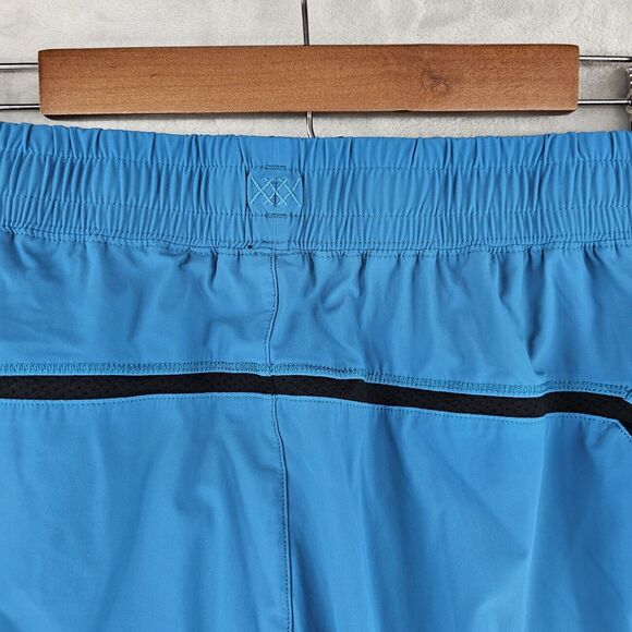 RHONE Athletic Gym Shorts Mens 2XL XXL Bleu Drawstring‎ Polyester - Picture 4 of 8